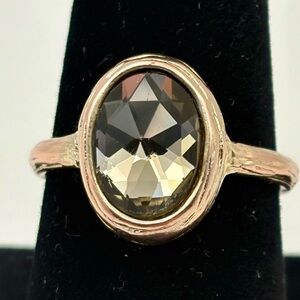 Elegant Rose Gold with Smoky Quartz Gemstone Ring